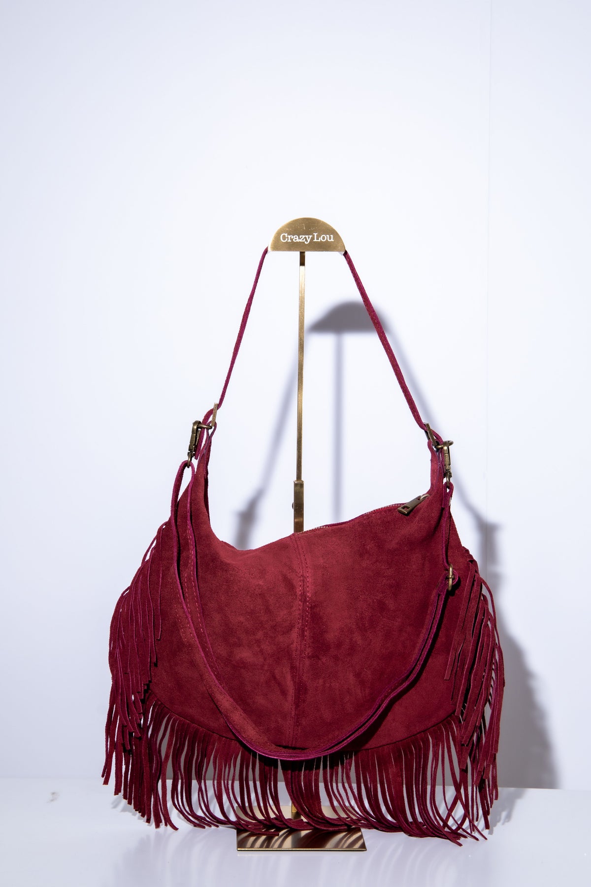Stevie Fringe Bag Wine