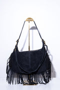 Stevie Fringe Bag Black