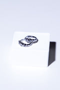 Half Stone Hoops Silfur