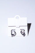 Orbit Stone Hoops Silfur
