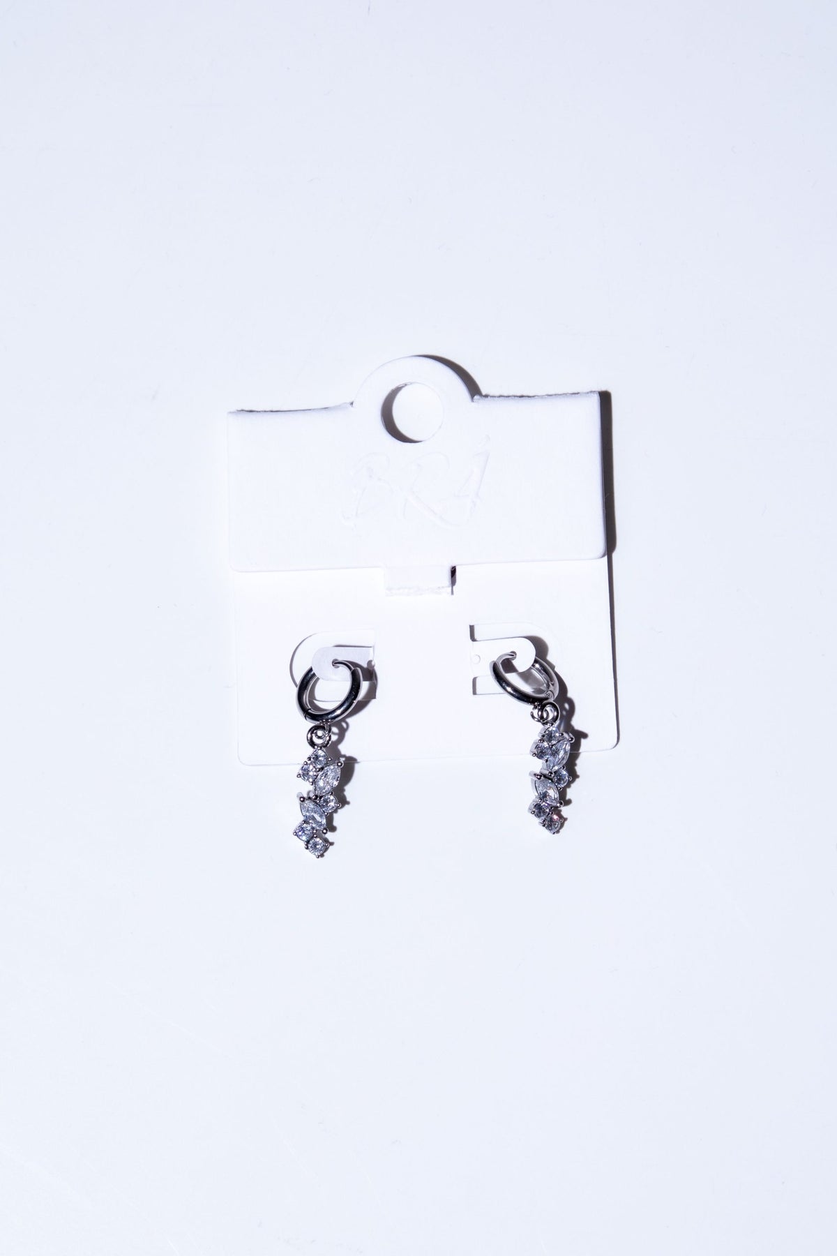 Stone Cluster Hoops Silfur