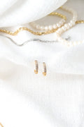 Anna Small CZ Hoops Gull
