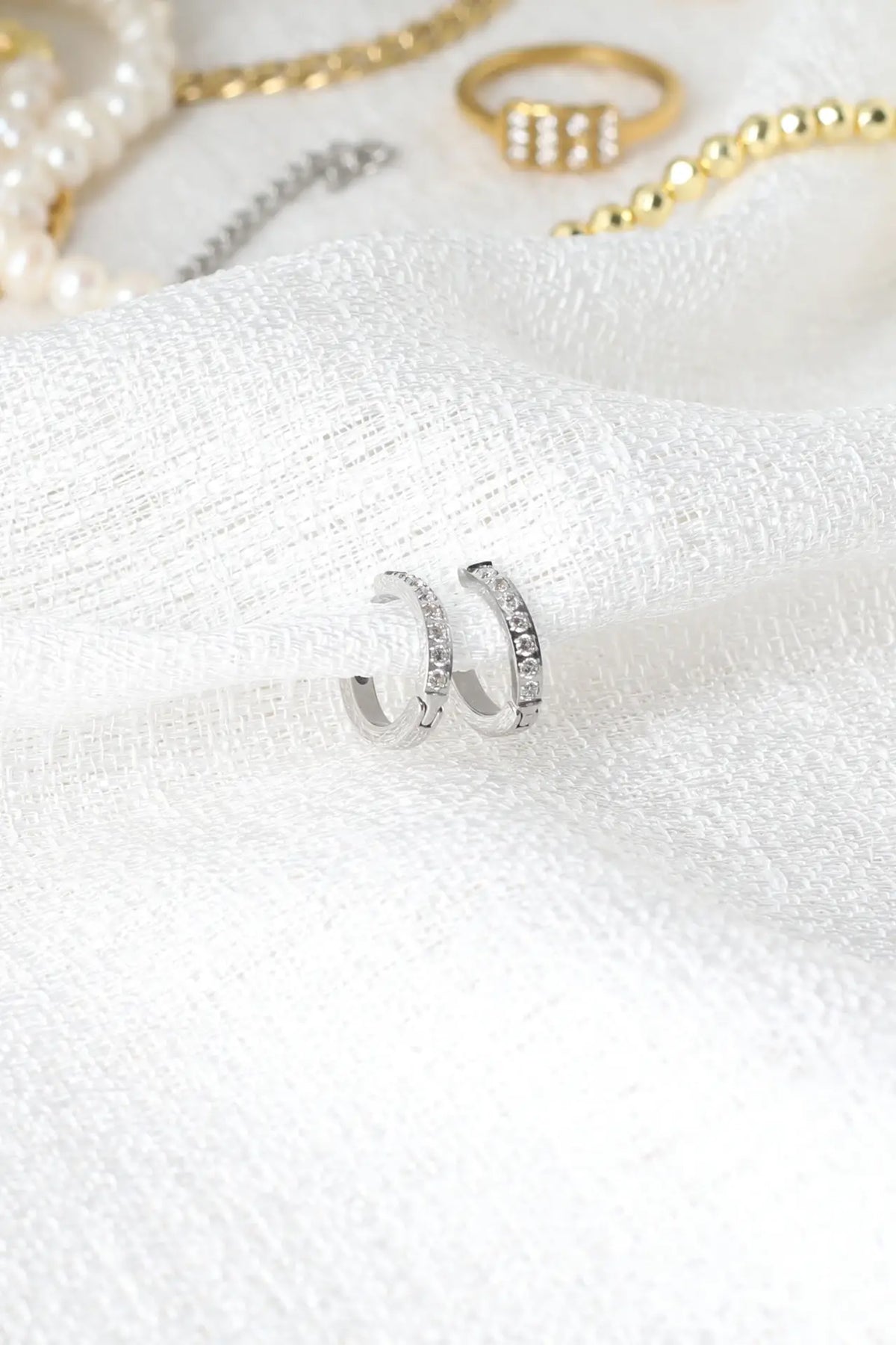 Anna Small CZ Hoops Silfur