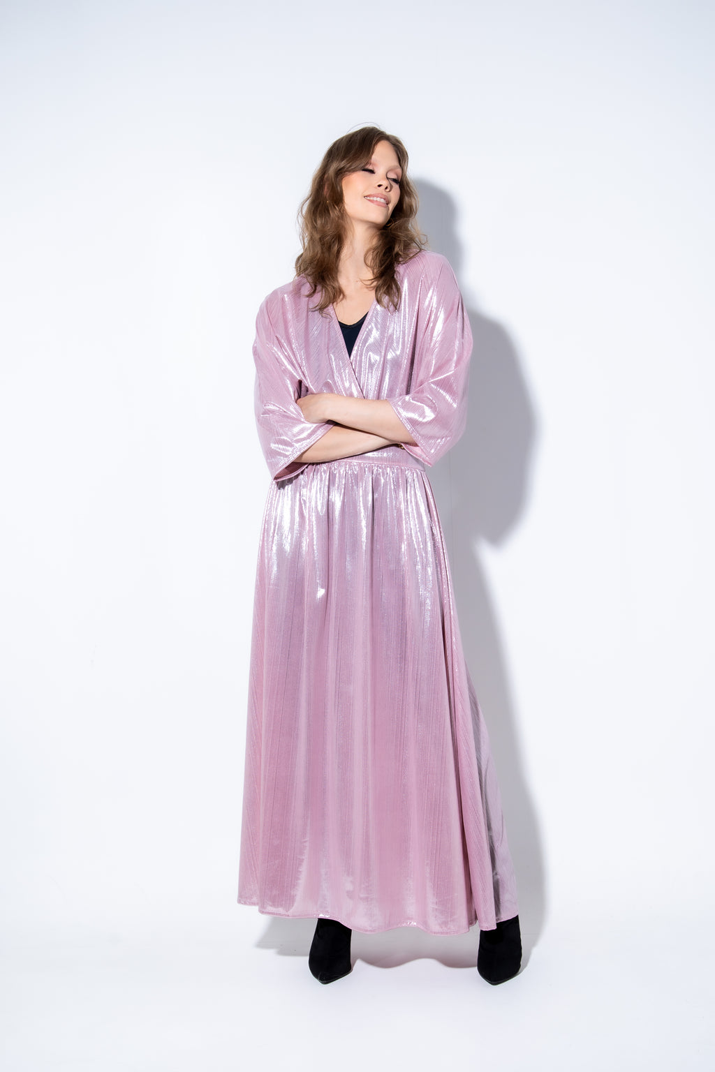 Sönn Pink Cosmic Síðkjóll