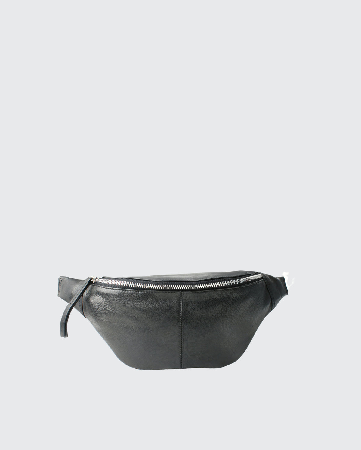 Basic Black Leather Bumbag