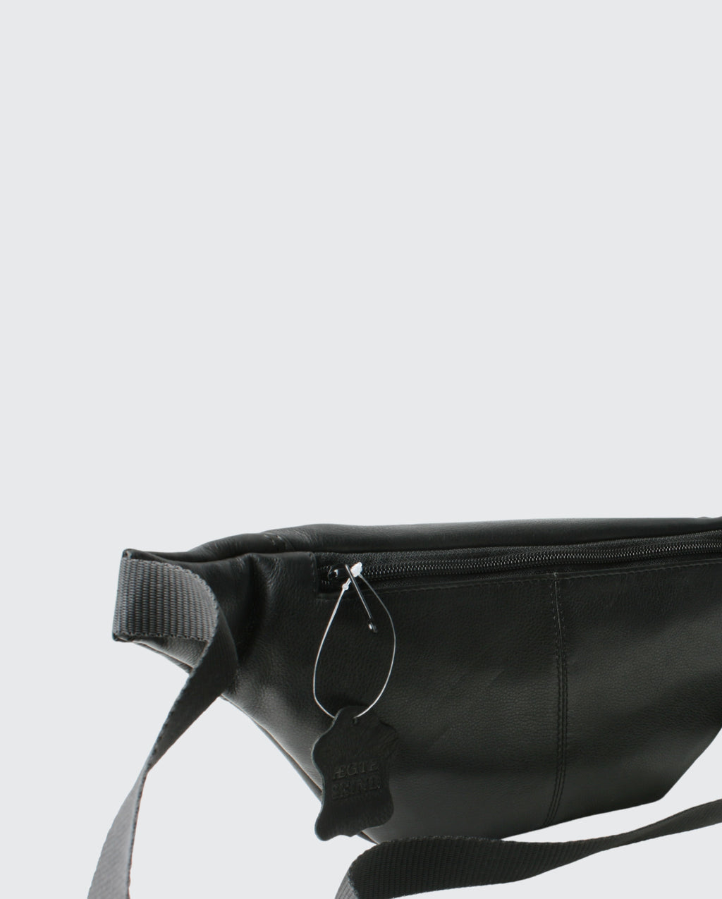 Basic Black Leather Bumbag