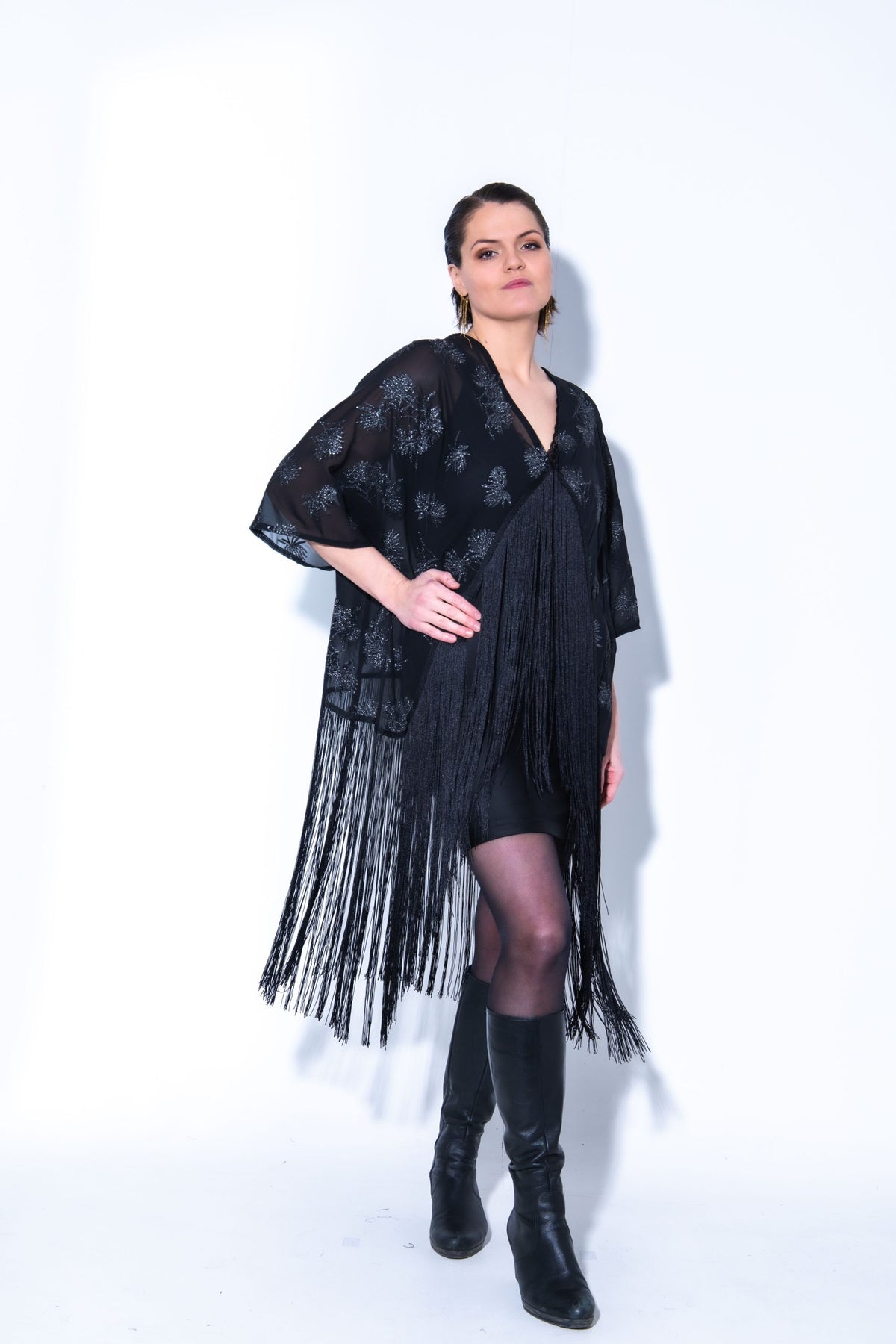 Kimono Chiffon Silfur 50cm Kögur