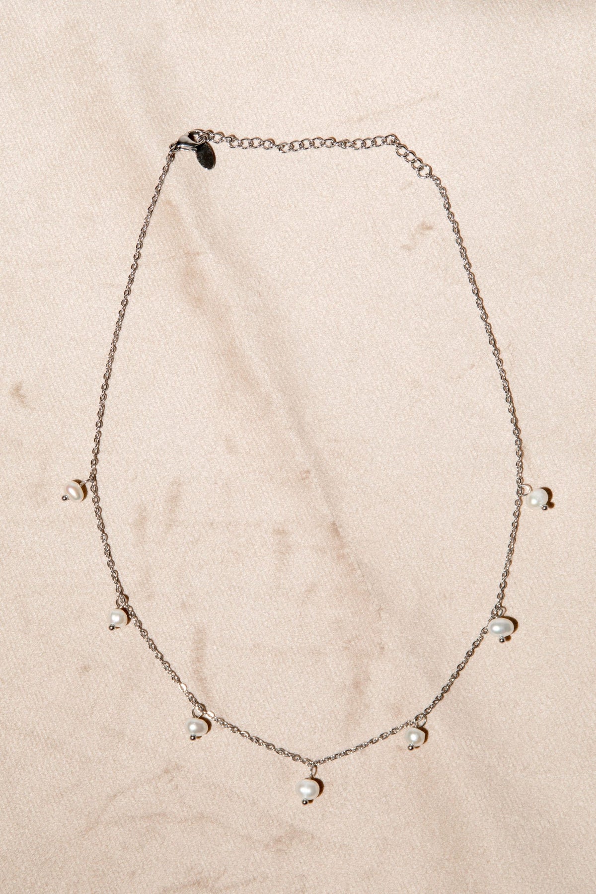 Pearly Detail Chain Silfur