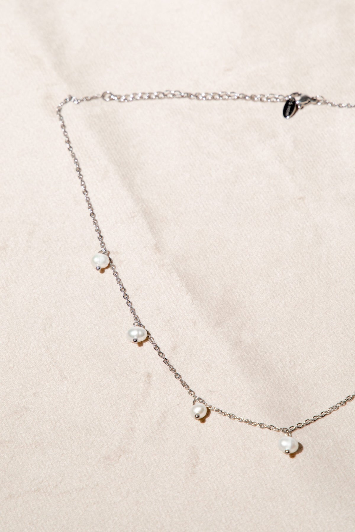 Pearly Detail Chain Silfur