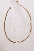 Chunky Pearl Chain Choker Gull