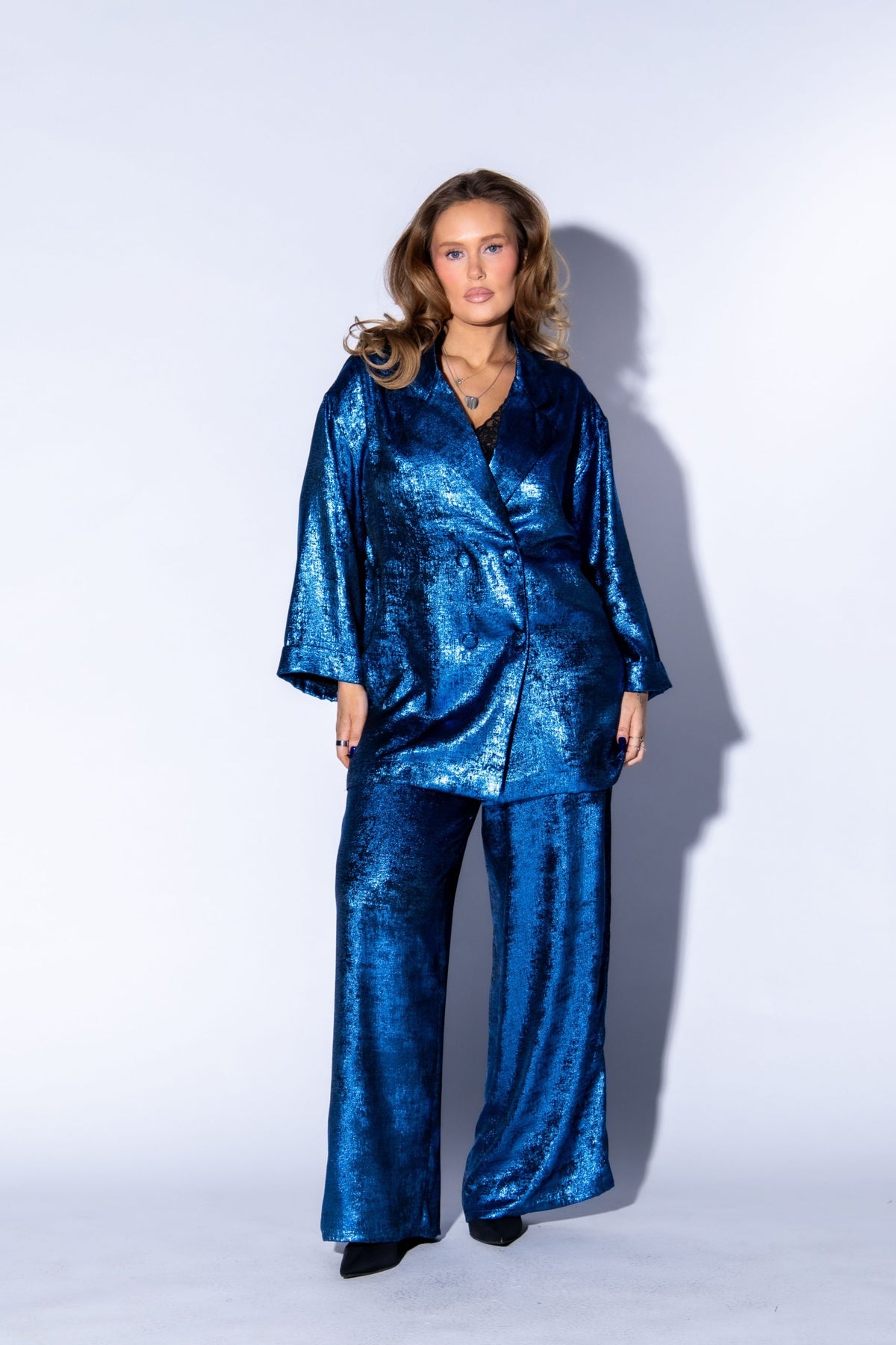 DÍVA Tvíhnepptur Jakki Cobalt Blue