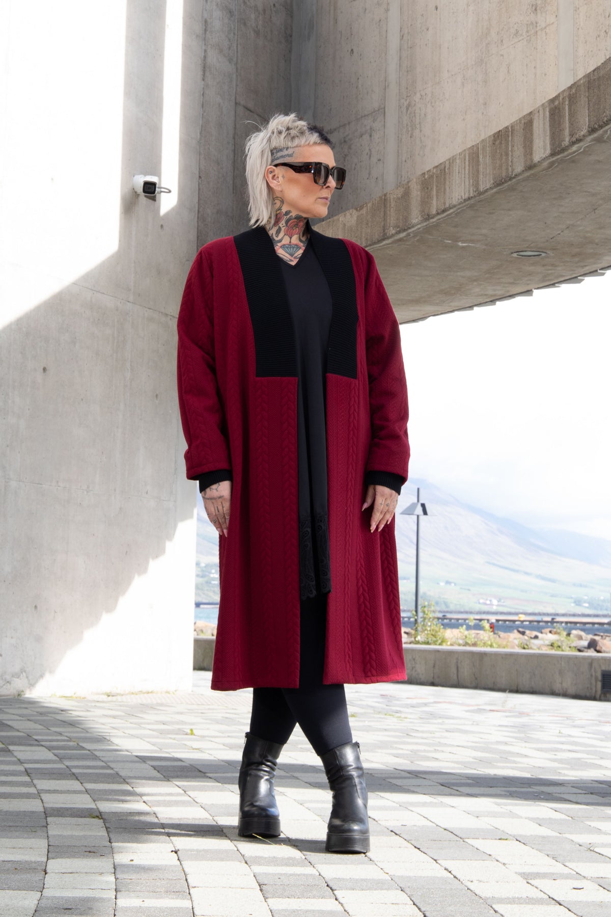 Rösk Peysukápa Rauð Kaðla