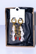 Triple Pearl Statement Hoops