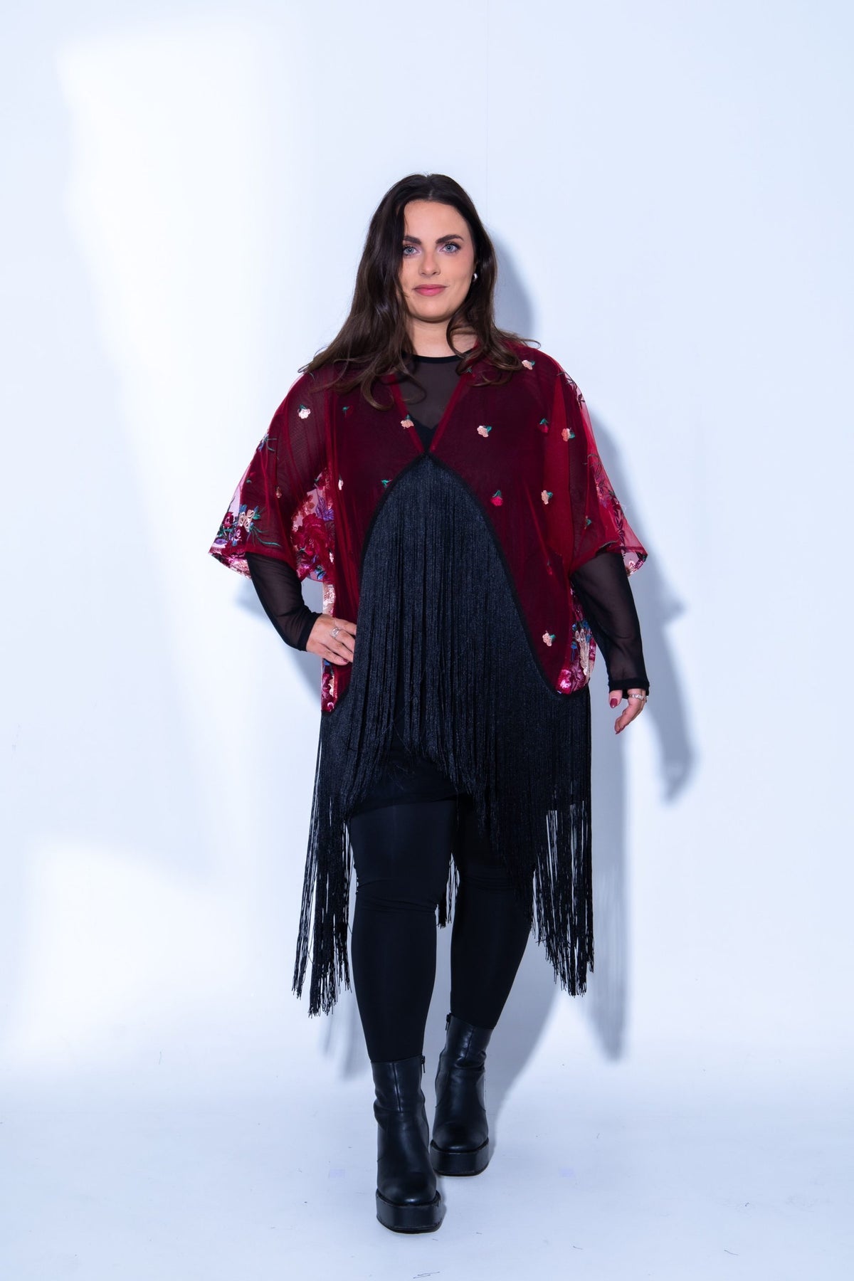 Kimono Red Floral 50cm Kögur