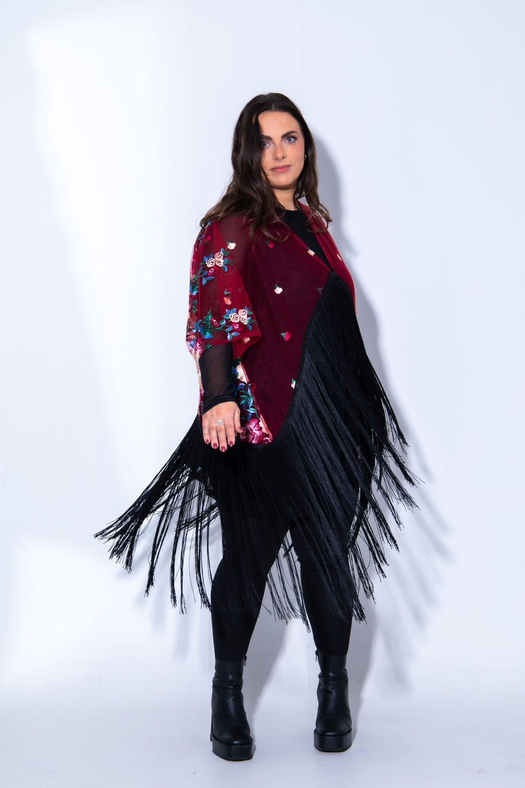 Kimono Red Floral 50cm Kögur