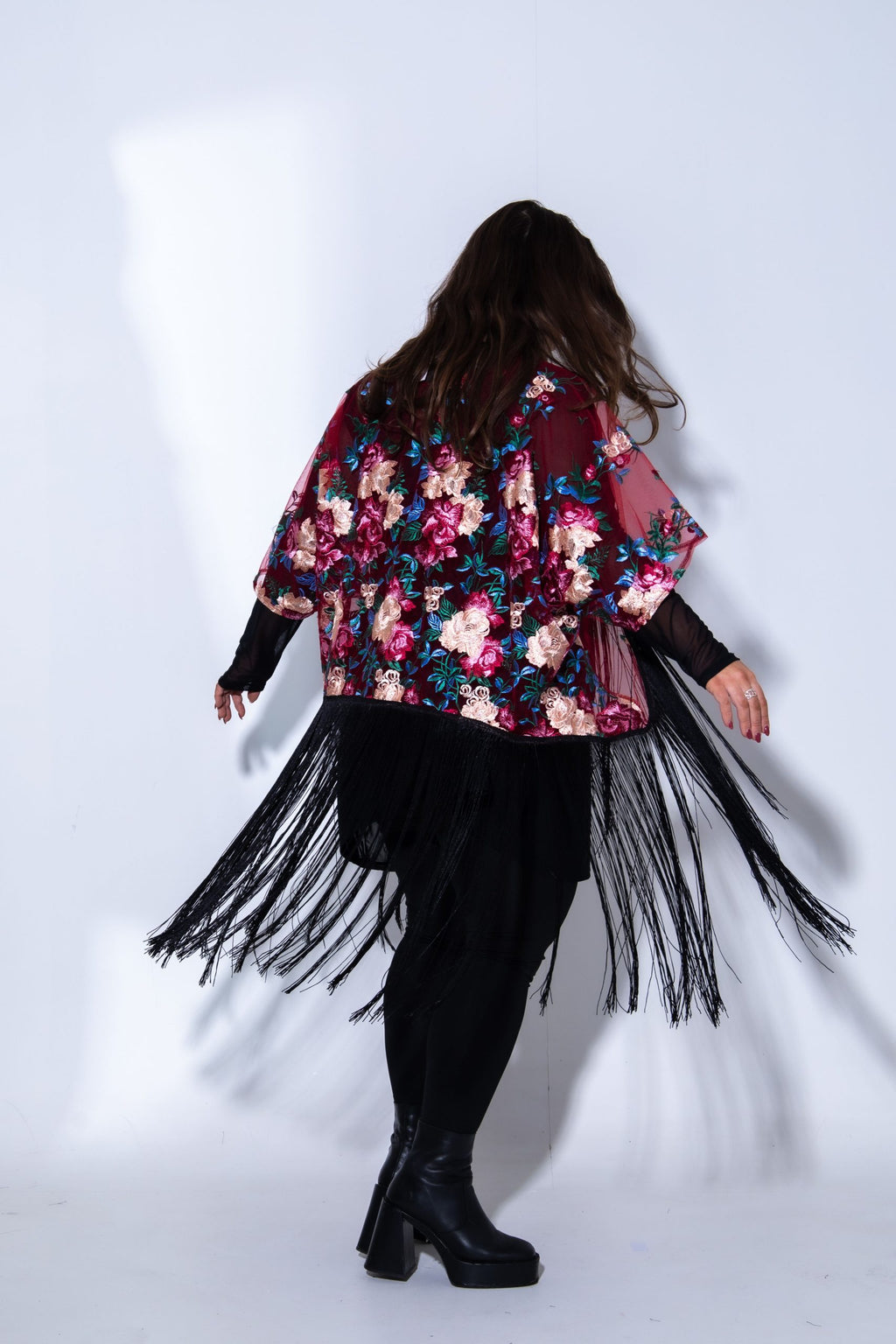 Kimono Red Floral 50cm Kögur