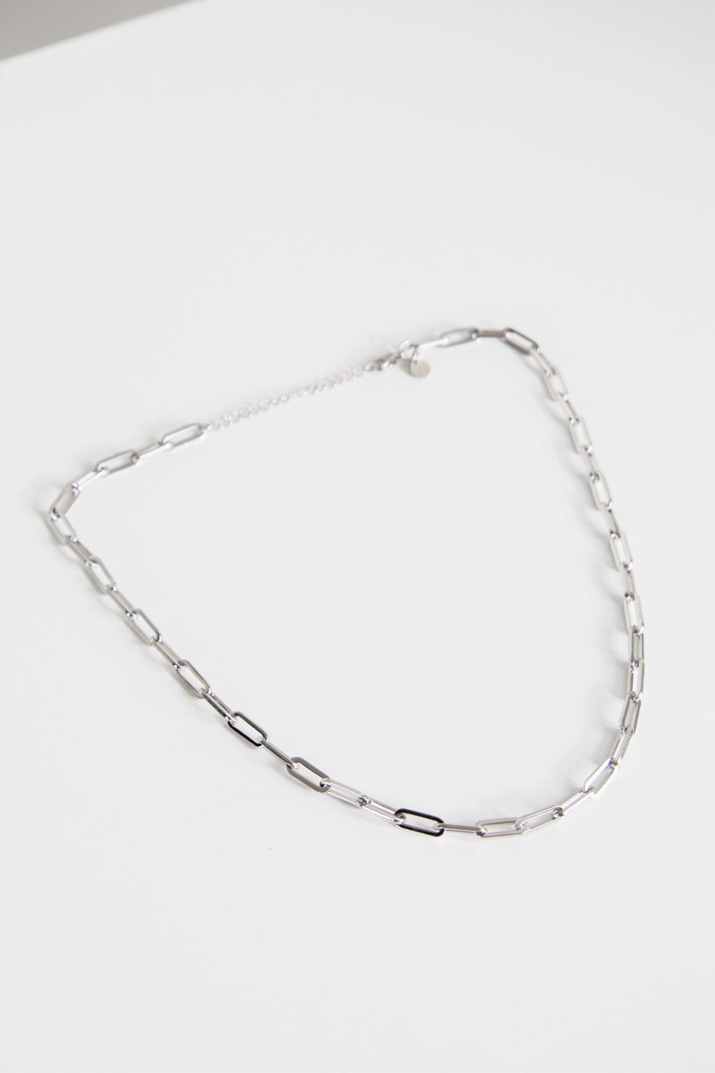Oval Square Link Keðja Silfur