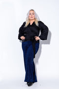 Pallíettu Buxur Midnight Blue