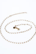 Fine Enamel White Gold Chain