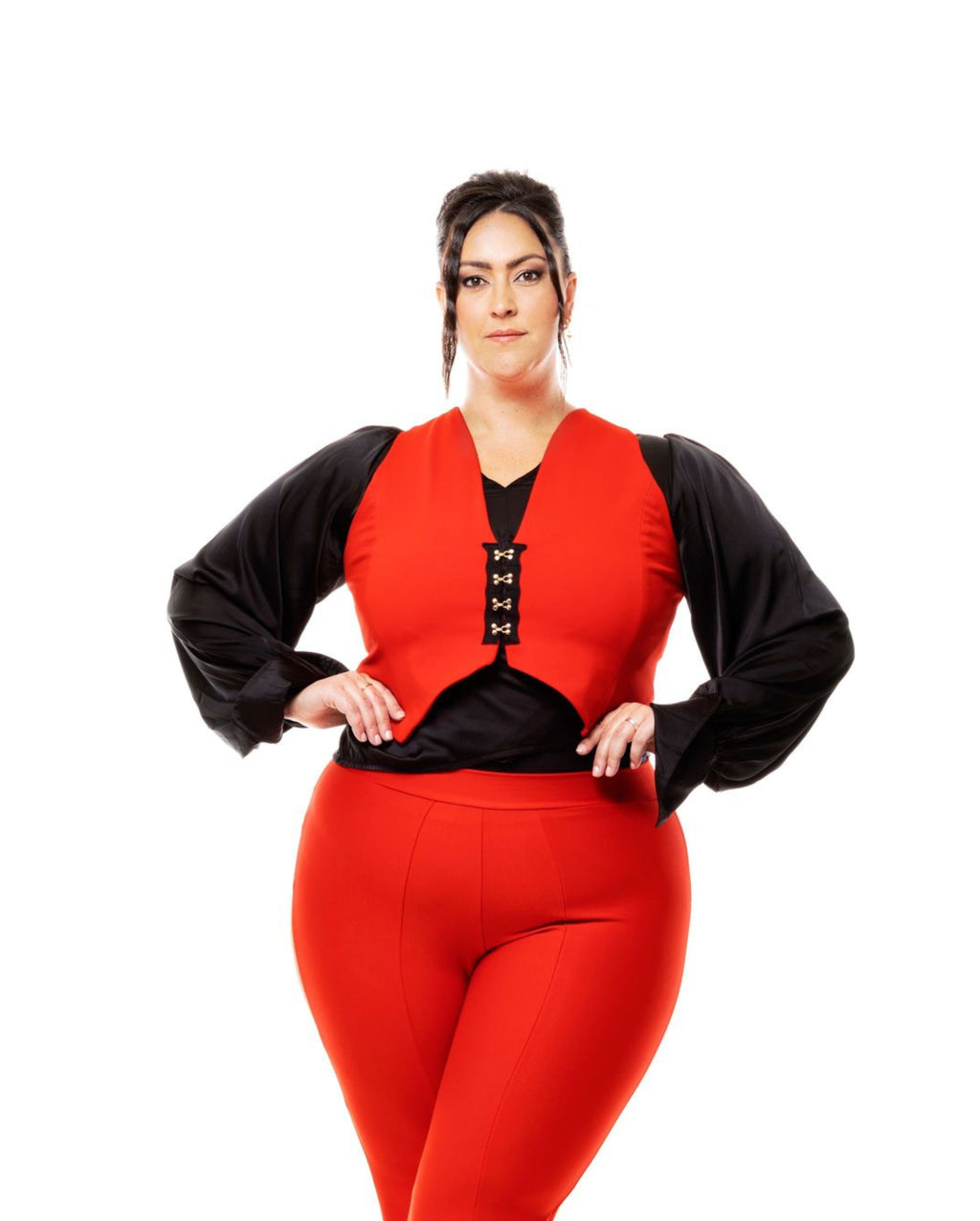 Lína Stutt Vesti Orange